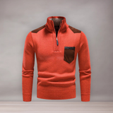 Pull thermique à demi-zip pour hommes | Col montant