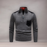 Pull thermique à demi-zip pour hommes | Col montant