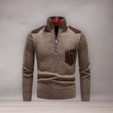 Pull thermique à demi-zip pour hommes | Col montant