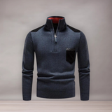 Pull thermique à demi-zip pour hommes | Col montant