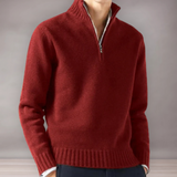 Pull quart de zip pour hommes | Tricot côtelé