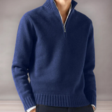 Pull quart de zip pour hommes | Tricot côtelé