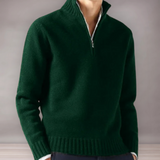 Pull quart de zip pour hommes | Tricot côtelé