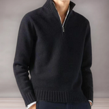 Pull quart de zip pour hommes | Tricot côtelé