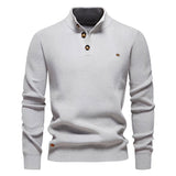 Pull homme à col zippé quart
