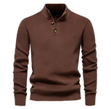 Pull homme à col zippé quart