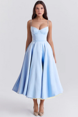 Robe Midi en Tulle pour Femme | Bretelles Réglables