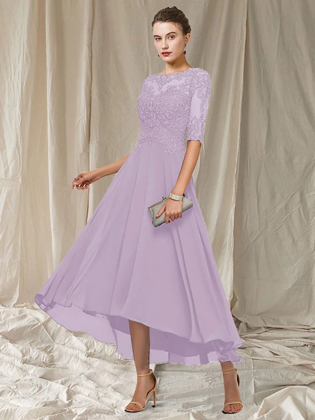 Robe de mariée avec détails en dentelle | Robe midi