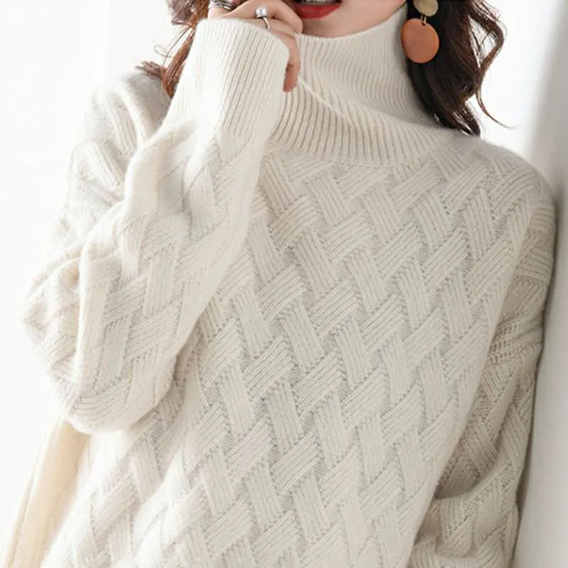 Col roulé pour femmes | Pull tricoté