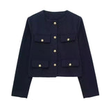Veste Femme Courte Élégante | Détails Boutons