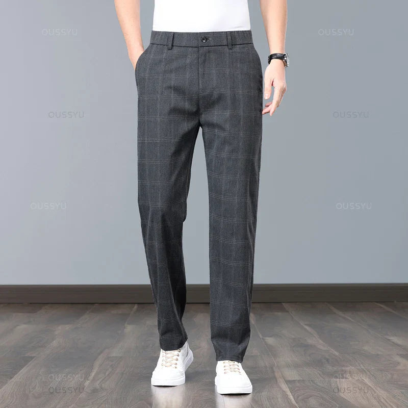 Tirenta | Pantalon à Carreaux Classique du Quotidien
