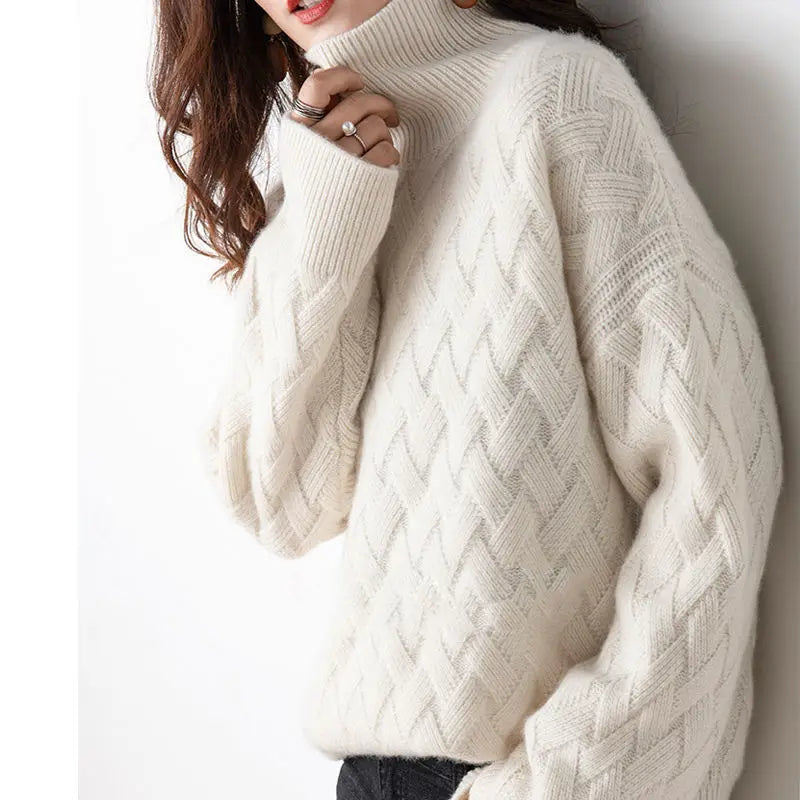 Col roulé pour femmes | Pull tricoté