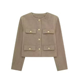 Veste Femme Courte Élégante | Détails Boutons