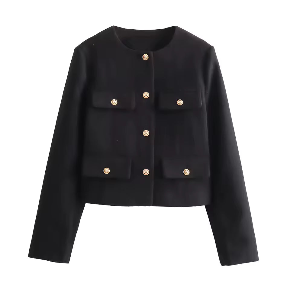 Veste structurée pour femmes à boutons | Élégante