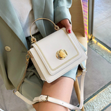 Sac à bandoulière carré pour femme | Quincaillerie dorée