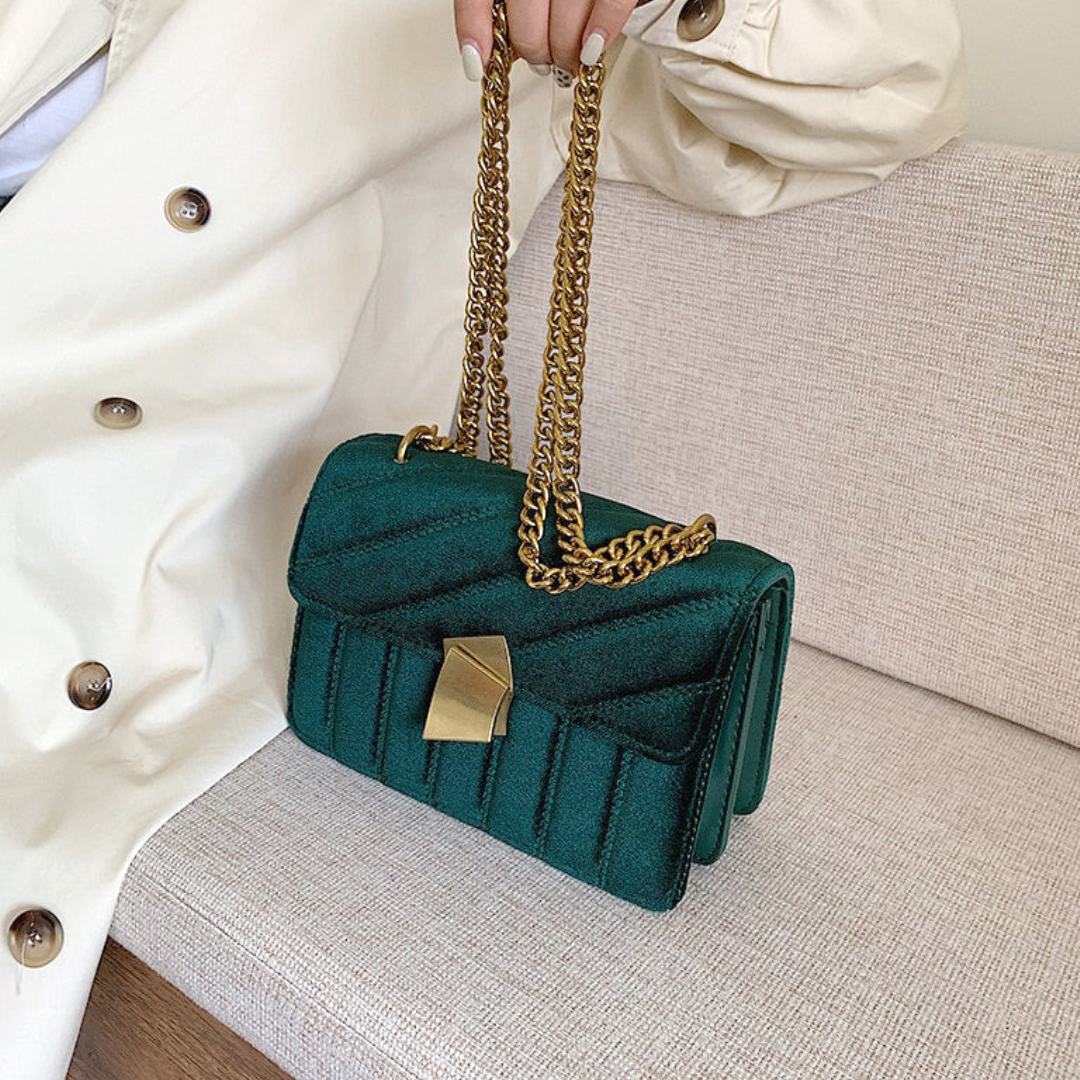 Sac à bandoulière matelassé pour femme | Bandoulière à chaîne