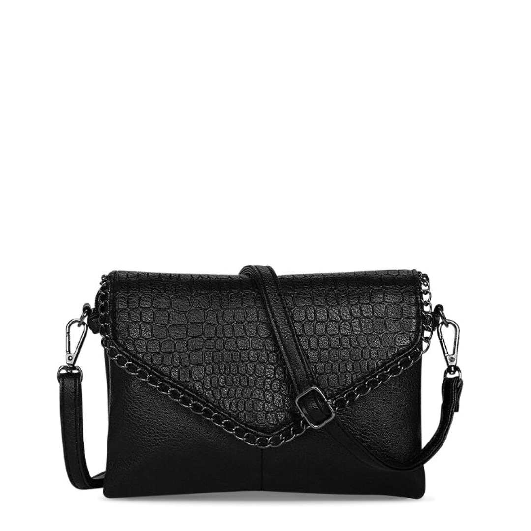 Sac à bandoulière enveloppant pour femme | Détail chaîne