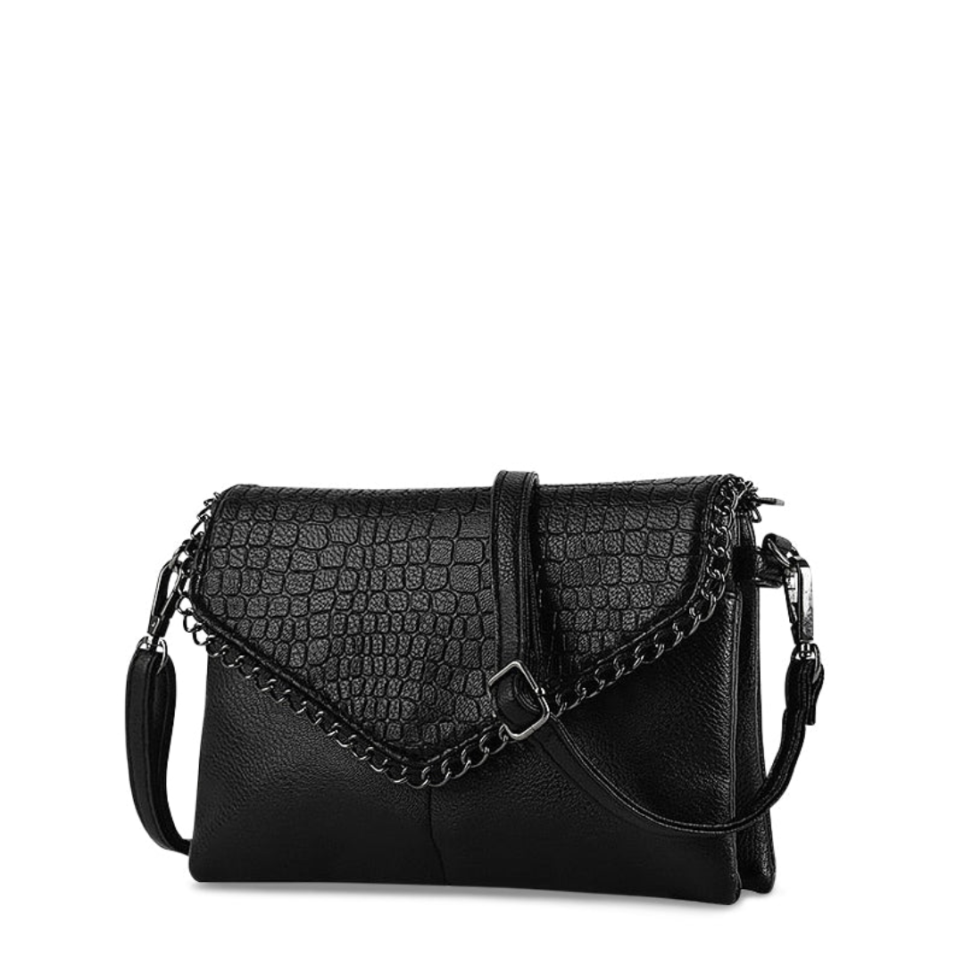 Sac à bandoulière enveloppant pour femme | Détail chaîne