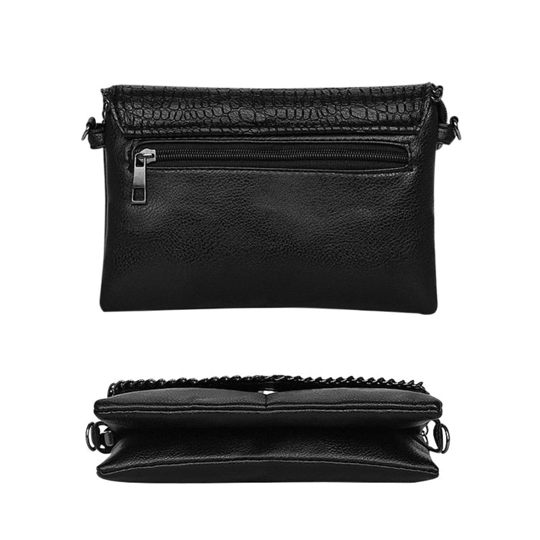 Sac à bandoulière enveloppant pour femme | Détail chaîne