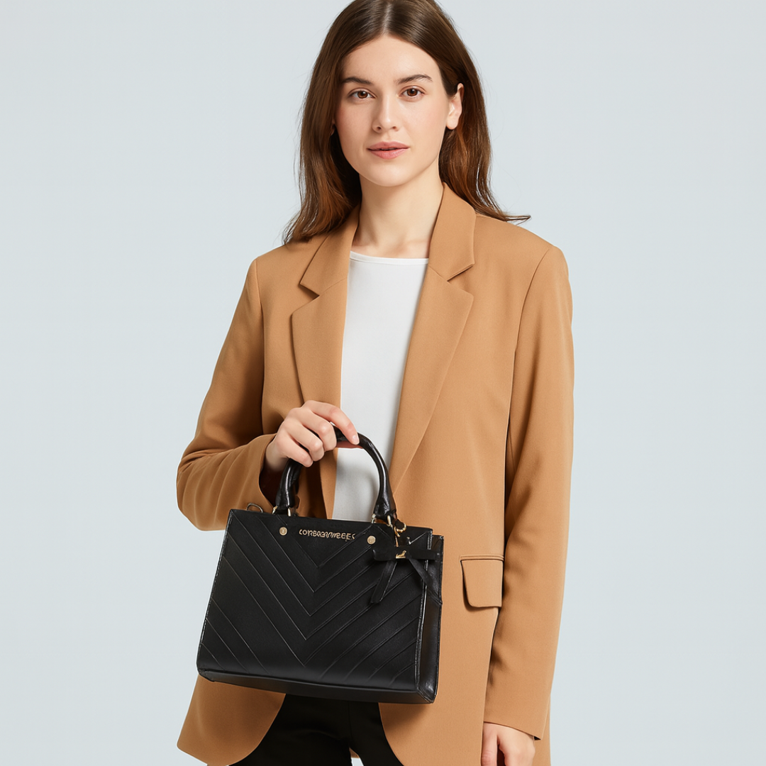 Sac à main structuré pour femme | Double compartiment