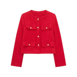 Veste Femme Courte Élégante | Détails Boutons