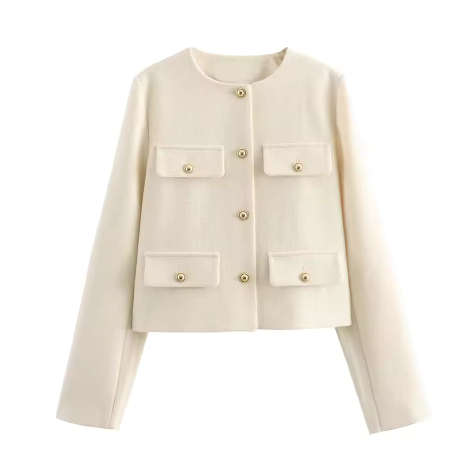 Veste structurée pour femmes à boutons | Élégante