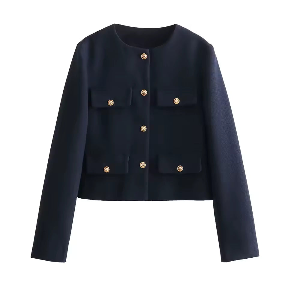 Veste structurée pour femmes à boutons | Élégante