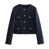 Veste structurée pour femmes à boutons | Élégante