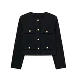 Veste Femme Courte Élégante | Détails Boutons