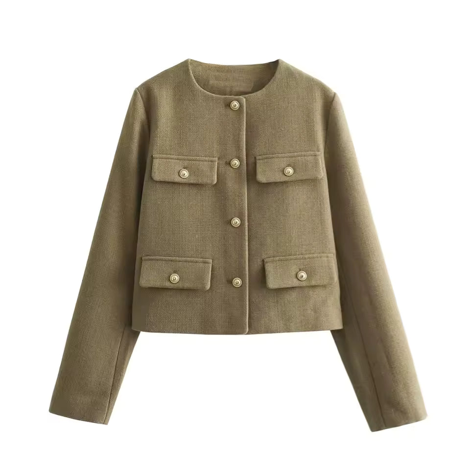 Veste structurée pour femmes à boutons | Élégante