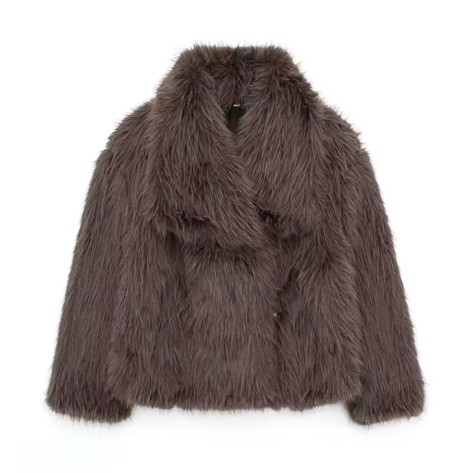 Manteau Femme Oversize en Fausse Fourrure | Chaleur Luxueuse