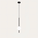 Lampa wisząca - Glorvia - Szklany klosz - Metalowa rama