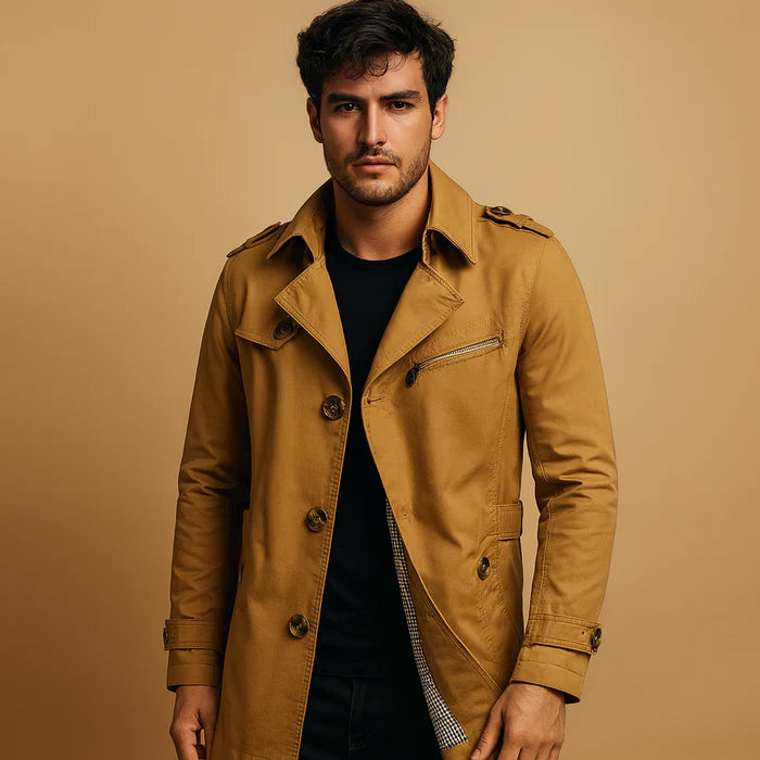 Trench-coat déperlant pour homme