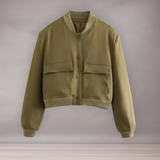 Veste Femme Bomber Chic | Col V avec Poches