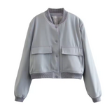 Veste Femme Bomber Chic | Col V avec Poches
