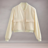 Chic Bomber Woman Kurtka | V -Neck z kieszeniami