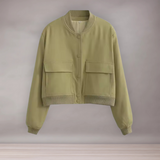 Veste Femme Bomber Chic | Col V avec Poches