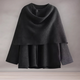 Veste Femme à Col Large Asymétrique | Coupe Évasée