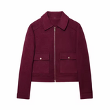 Veste Femme Courte Élégante | Poches à Rabat
