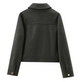 Veste Femme Courte Élégante | Poches à Rabat
