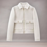 Veste Femme Courte Élégante | Poches à Rabat