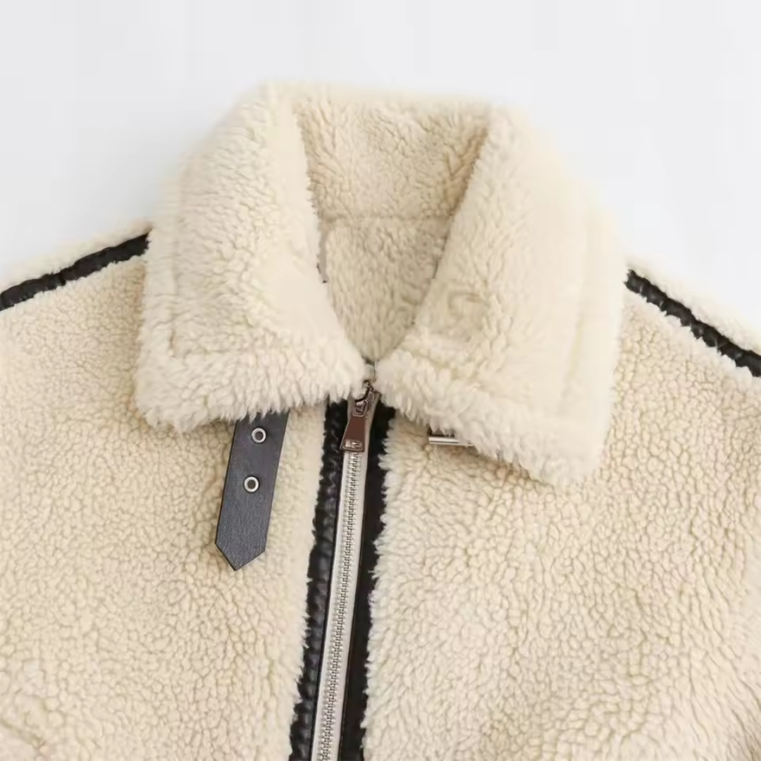 Veste Femme Doublée Chaude | Détails Contrastés
