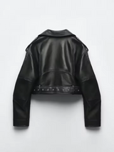 Veste Femme Style Biker | Ceinture et Zips