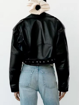 Veste Femme Style Biker | Ceinture et Zips