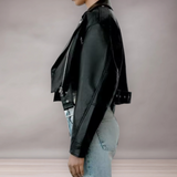 Veste Femme Style Biker | Ceinture et Zips