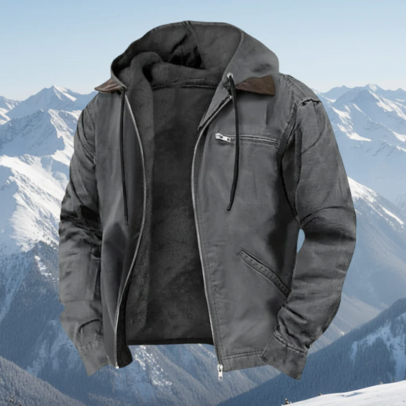 Veste à capuche zippée pour Homme | Doublure chaude