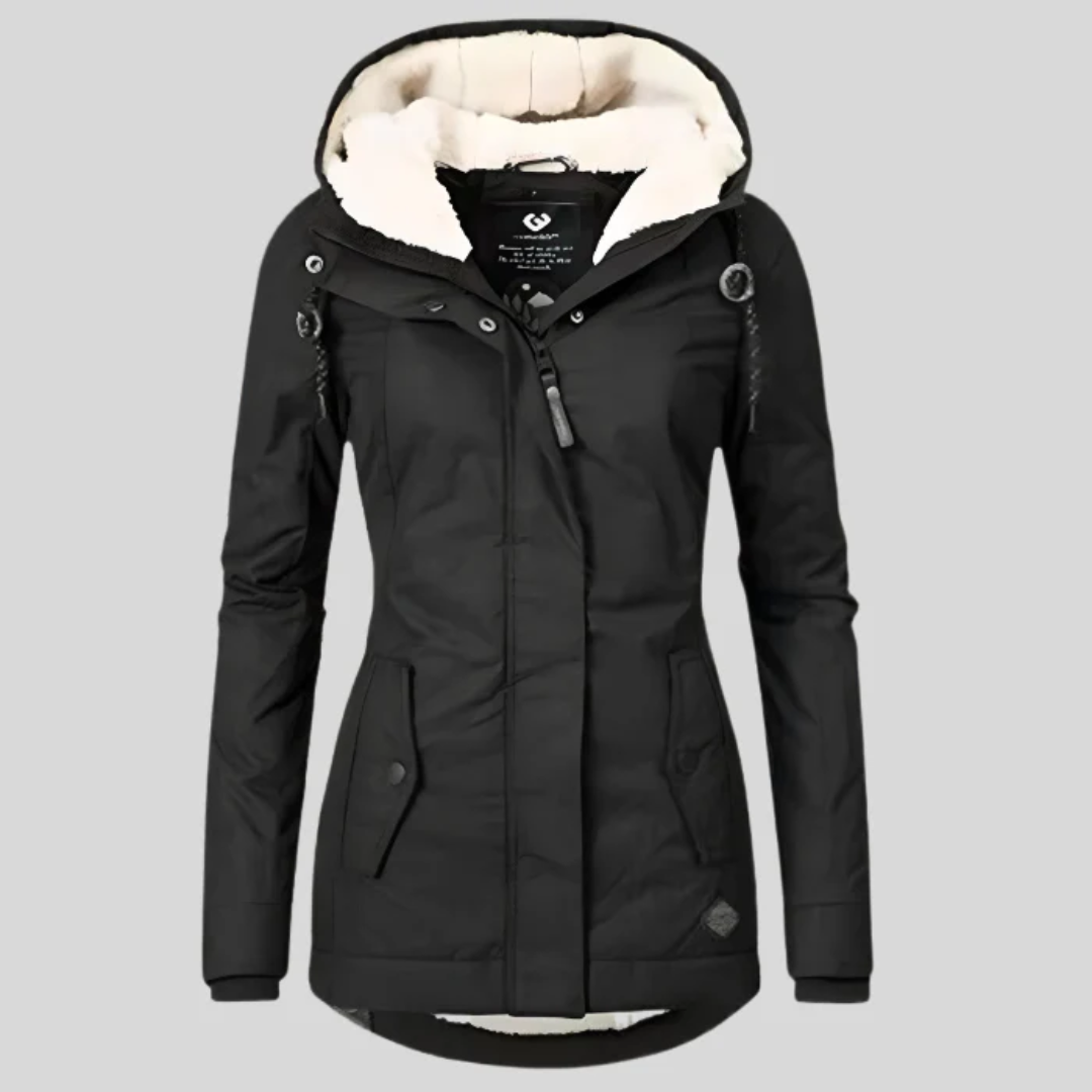 Veste d'hiver longue à capuche pour femmes | Doublure intérieure