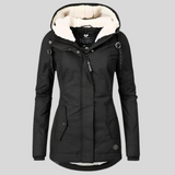 Veste d'hiver longue à capuche pour femmes | Doublure intérieure