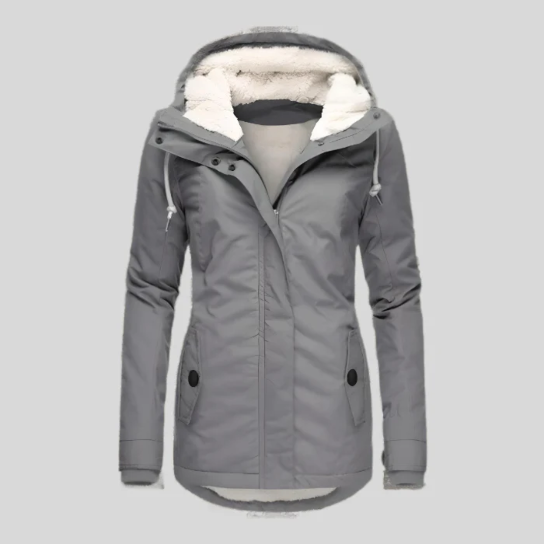 Veste d'hiver longue à capuche pour femmes | Doublure intérieure