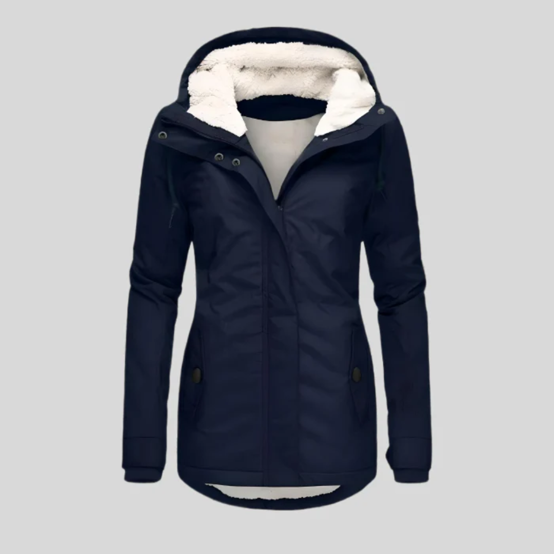 Veste d'hiver longue à capuche pour femmes | Doublure intérieure
